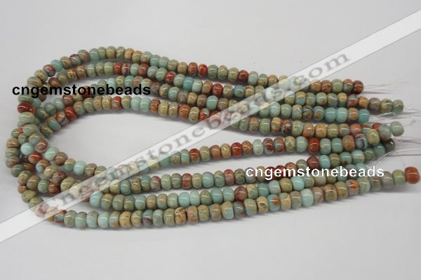 CNS72 15.5 inches 5*8mm rondelle natural serpentine jasper beads