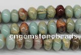 CNS73 15.5 inches 6*10mm rondelle natural serpentine jasper beads