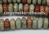 CNS74 15.5 inches 6*12mm rondelle natural serpentine jasper beads