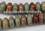 CNS75 15.5 inches 7*14mm rondelle natural serpentine jasper beads