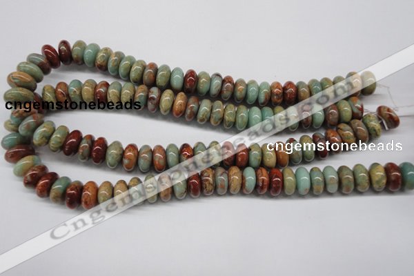 CNS75 15.5 inches 7*14mm rondelle natural serpentine jasper beads