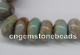 CNS78 5*10mm - 14*20mm rondelle natural serpentine jasper beads