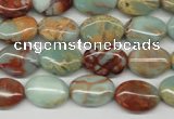 CNS90 15.5 inches 10*14mm oval natural serpentine jasper beads