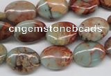 CNS91 15.5 inches 12*16mm oval natural serpentine jasper beads