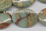 CNS96 15.5 inches 22*30mm oval natural serpentine jasper beads