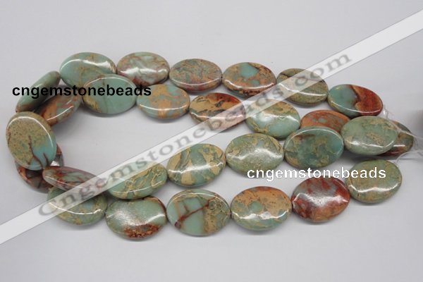 CNS96 15.5 inches 22*30mm oval natural serpentine jasper beads