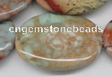 CNS97 15.5 inches 30*40mm oval natural serpentine jasper beads