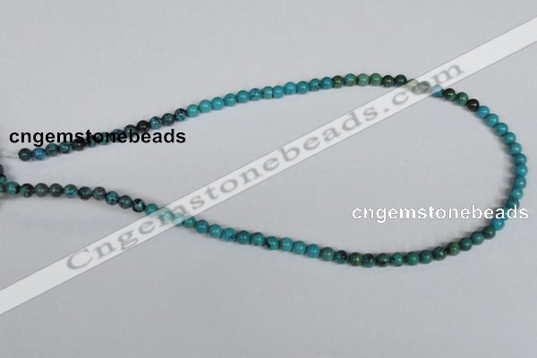 CNT01 16 inches 5mm round natural turquoise beads wholesale