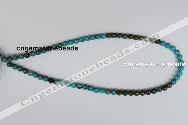 CNT02 16 inches 6mm round natural turquoise beads wholesale