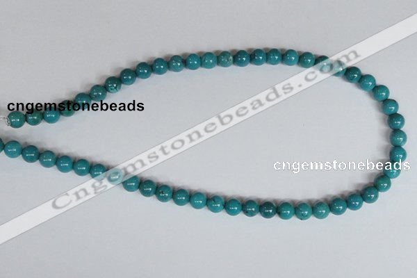 CNT07 16 inches 8mm round natural turquoise beads wholesale