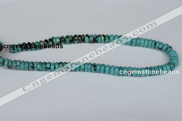 CNT10 16 inches 4*10mm rondelle natural turquoise beads wholesale