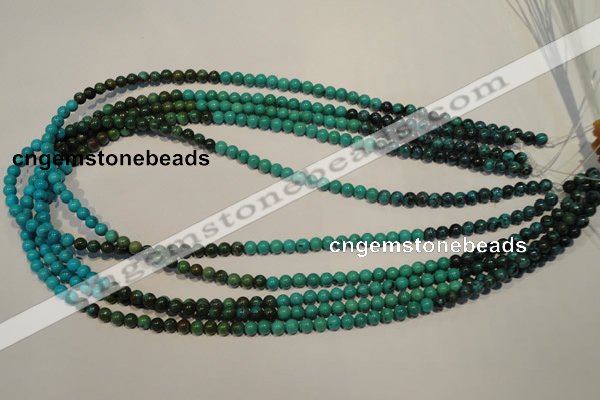 CNT101 15.5 inches 4mm round natural turquoise beads wholesale
