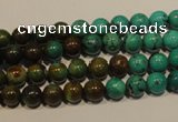 CNT102 15.5 inches 5.5mm - 6mm round natural turquoise beads wholesale