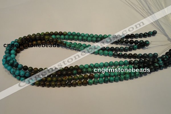 CNT102 15.5 inches 5.5mm - 6mm round natural turquoise beads wholesale