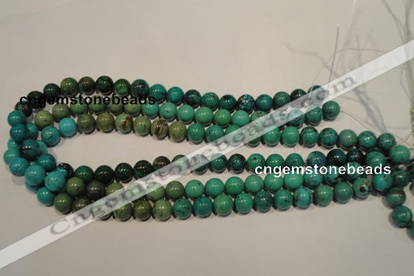 CNT106 15.5 inches 10mm round natural turquoise beads wholesale