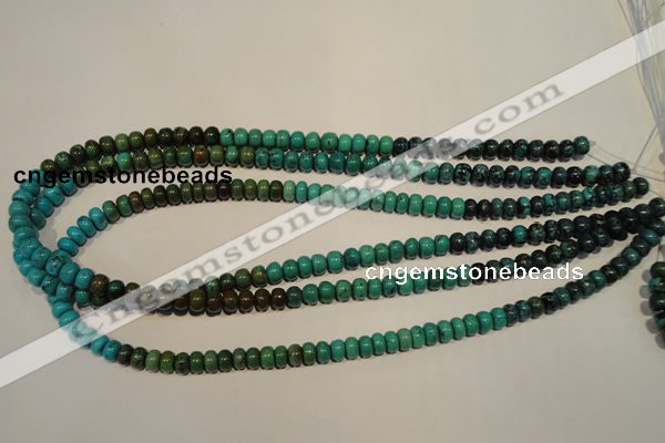 CNT111 15.5 inches 4*7mm rondelle natural turquoise beads wholesale