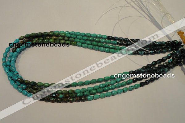 CNT115 15.5 inches 4*6mm teardrop natural turquoise beads wholesale