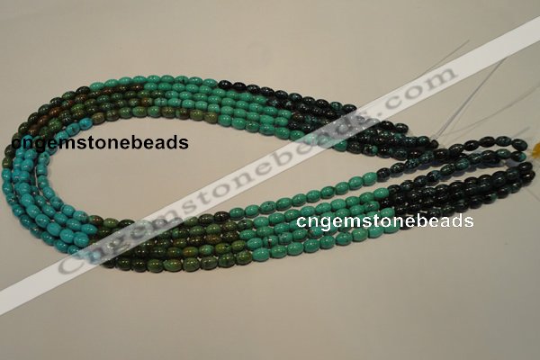 CNT116 15.5 inches 4*6mm rice natural turquoise beads wholesale