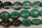 CNT120 15.5 inches 10*12mm oval natural turquoise beads wholesale