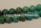 CNT131 15.5 inches 8mm faceted round natural turquoise beads