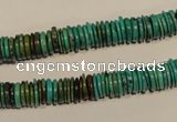 CNT138 15.5 inches 1.5*7.5mm disk natural turquoise beads