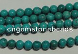 CNT146 15.5 inches 6mm round natural turquoise beads wholesale