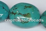 CNT16 16 inches 26-35mm nugget natural turquoise beads wholesale