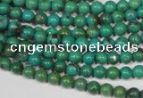 CNT204 15.5 inches 4.5mm round natural turquoise beads wholesale