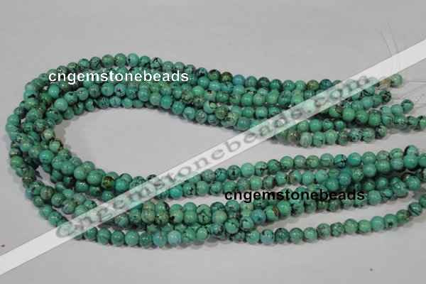 CNT206 15.5 inches 6mm round natural turquoise beads wholesale