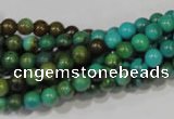 CNT207 15.5 inches 6mm round natural turquoise beads wholesale