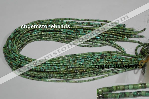 CNT215 15.5 inches 2.5*3mm heishi natural turquoise beads wholesale