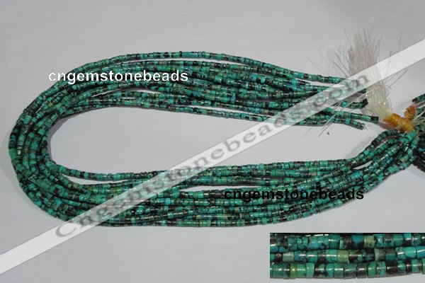 CNT217 15.5 inches 2.5*3mm heishi natural turquoise beads wholesale