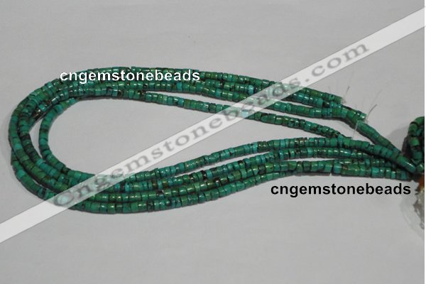 CNT219 15.5 inches 3*4mm – 4*5mm heishi natural turquoise beads