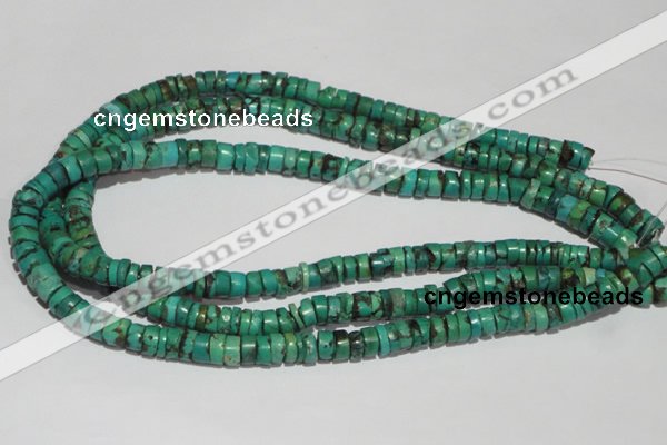 CNT221 15.5 inches 3*8mm – 5*10mm heishi natural turquoise beads