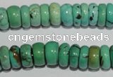 CNT223 15.5 inches 5*11mm rondelle natural turquoise beads wholesale