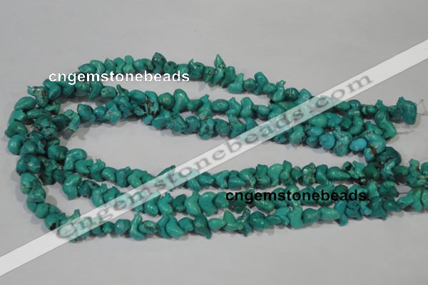 CNT231 15.5 inches 7*12mm animal natural turquoise beads wholesale