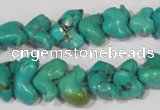 CNT232 15.5 inches 10*16mm animal natural turquoise beads wholesale