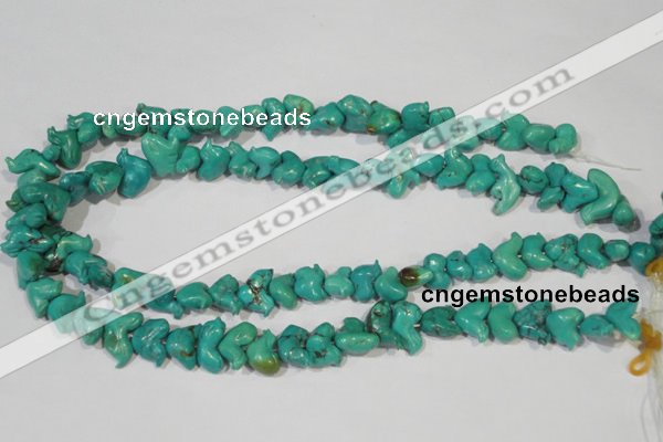 CNT232 15.5 inches 10*16mm animal natural turquoise beads wholesale