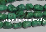 CNT235 15.5 inches 8*10mm bone natural turquoise beads wholesale