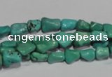 CNT236 15.5 inches 7*9mm bone natural turquoise beads wholesale