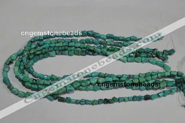 CNT236 15.5 inches 7*9mm bone natural turquoise beads wholesale