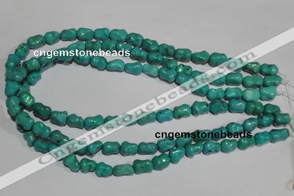 CNT238 15.5 inches 9*12mm bone natural turquoise beads wholesale