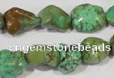 CNT245 15.5 inches 12*14mm - 14*16mm nuggets natural turquoise beads