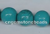 CNT25 16 inches 20mm round natural turquoise beads wholesale