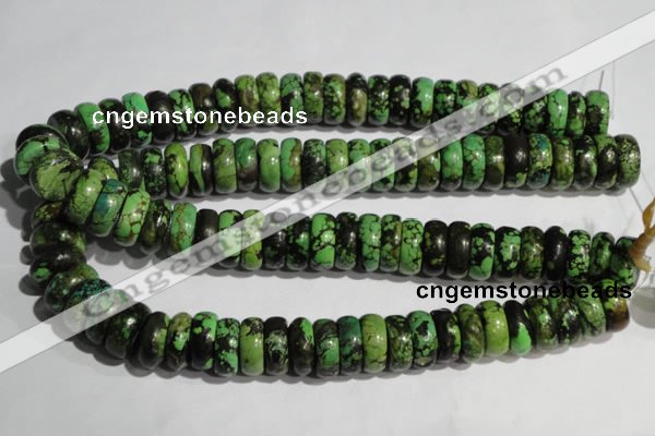 CNT250 15.5 inches 8*24mm rondelle natural turquoise beads wholesale