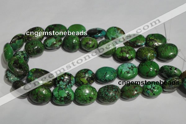 CNT259 15.5 inches 19*24mm nuggets natural turquoise beads wholesale