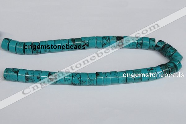 CNT26 16 inches 9*14mm wheel natural turquoise beads wholesale