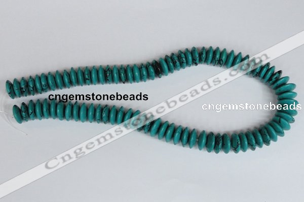 CNT27 16 inches 6*15mm rondelle natural turquoise beads wholesale