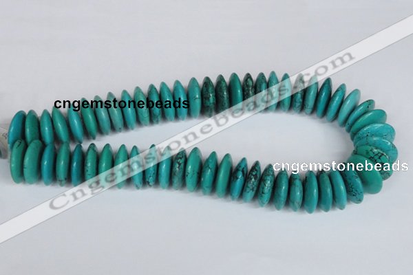 CNT29 16 inches 8*25mm rondelle natural turquoise beads wholesale