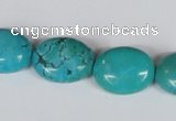 CNT35 16 inches 15*20mm oval natural turquoise beads wholesale